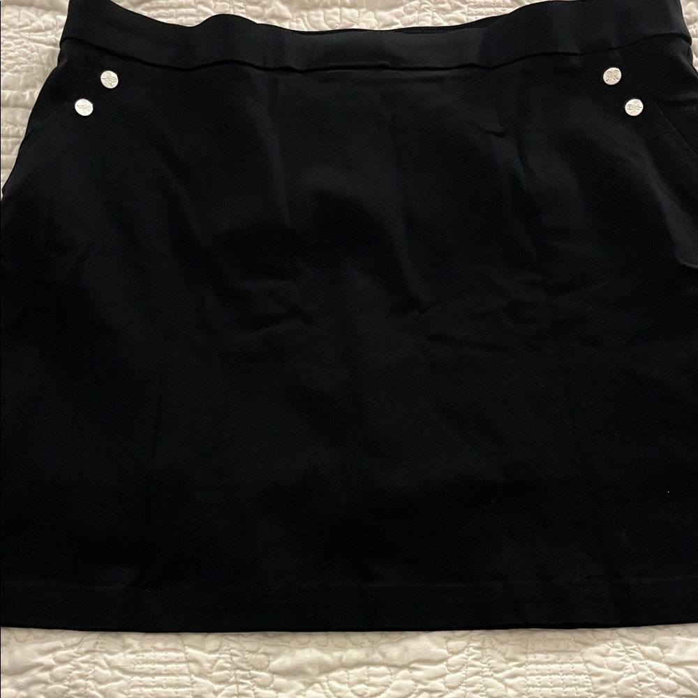 Rafaella Black Mini Skirt with Silver buttons